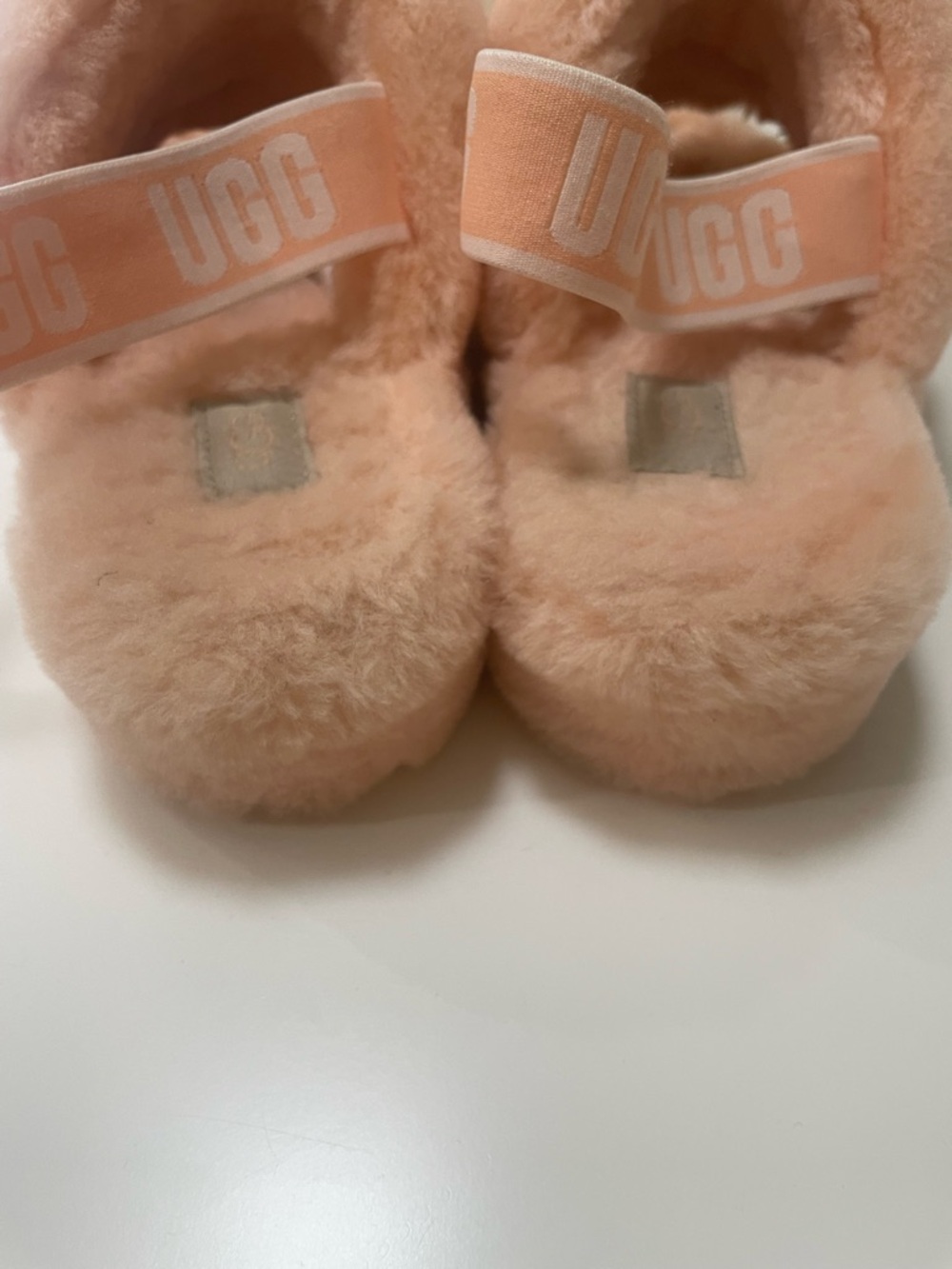 UGG Fluff Yeah Plush Slide Women’s Slippers in Peach Size 9 - Picture 10 of 11